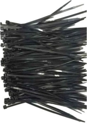 Bridas de nailon 25 cm × 3,6 mm, negras (100 uds.)