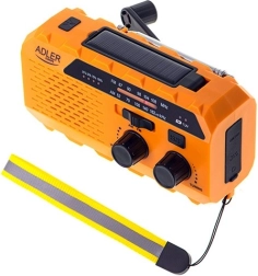 Radio solar de emergencia con dínamo ADLER: power bank, linterna LED y SOS