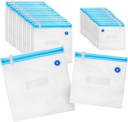 Bolsas para envasado al vacío de alimentos 26 × 28 cm y 22 × 21 cm, 30 uds