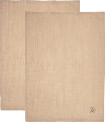 Paños de cocina de algodón beige 70 × 50 cm, set de 2 uds