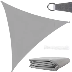 Vela de sombra triangular 3x3x3 m gris