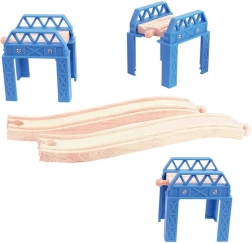 Estructura de puente de madera para vías de tren Bigjigs Rail