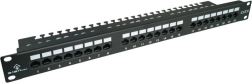 Panel de parcheo UTP cat. 6, 24 puertos, LSA con estante, 1U