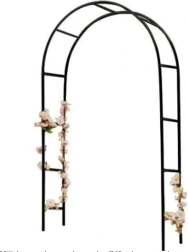 Pérgola de jardín de metal arco para plantas trepadoras 240 × 140 cm