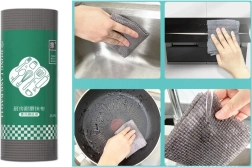 Toallas y esponjas de cocina en rollo 20 × 9 cm, grises, 25 uds