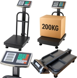 Báscula electrónica de plataforma de 200 kg con pantalla LCD
