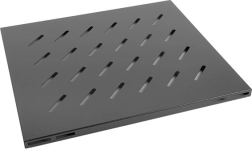 Estante fijo para rack 19'' negro 1U 465x500mm