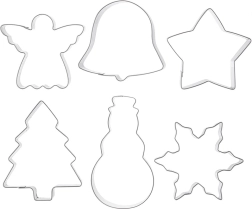 Juego de cortadores de galletas de acero inoxidable 6 uds