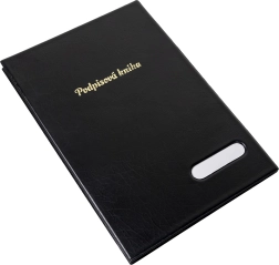Libro de firmas Hanibal negro, 14 hojas separadoras