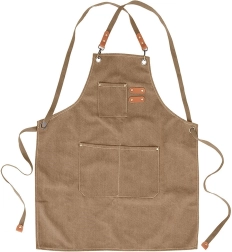 Delantal de cocina con atado cruzado y bolsillos