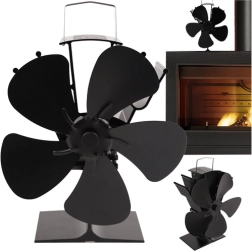Ventilador termoeléctrico para estufa/chimenea Kaminer sin electricidad, 5 aspas