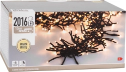 Cadena LED navideña de 14,6 m, 2016 diodos, blanco cálido, para exterior e interior