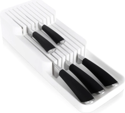 Organizador de cajón blanco para cuchillos 39 × 14,5 × 7,5 cm VILDE