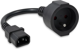 Adaptador IEC 320 C14 a toma francesa, 0,15 m