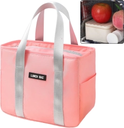 Bolsa térmica para alimentos rosa 24 cm