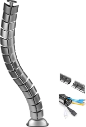 Organizador de cables para mesa MACLEAN MC-768 S, plateado