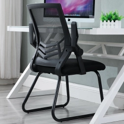 Silla de oficina de malla negra