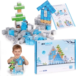 Bloques de construcción magnéticos para niños de 124 piezas – edición de invierno