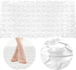 Alfombrilla de baño antideslizante transparente 70 × 35 cm