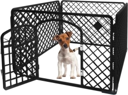Corralito de plástico para mascotas 90 × 90 × 60 cm