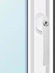 Manilla de ventana con llave – blanca