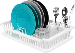 Escurridor de platos blanco 40 × 29 × 8,5 cm