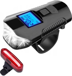 Maltrack set de luces para ciclismo exonum 3000 4 en 1 delantera + trasera