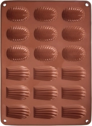 Molde de silicona para galletas y pralinés 34 × 25 × 1 cm, marrón