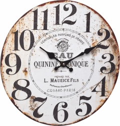 Reloj de pared analógico TFA Vintage Quinine Tonique en estilo retro