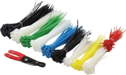 Juego de bridas de colores con cortador, 600 uds.