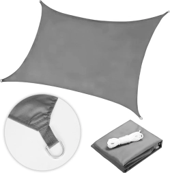 Toldo de sombra cuadrado impermeable 3×3 m MultiGarden – Gris