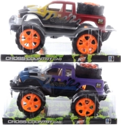 Coche todoterreno de plástico con mecanismo de inercia 23,5 cm