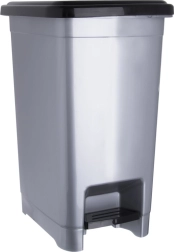 Cubo de basura estrecho de plástico con pedal 10 l Orion