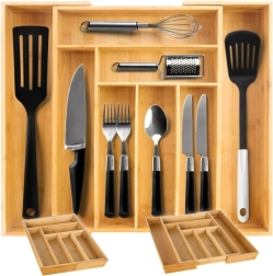 Organizador extensible de bambú para cajón RUHHY