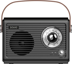 Radio retro portátil con Bluetooth, FM y USB‑C SAVIO RS‑101