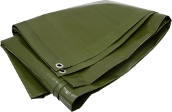 Lona con ojales verde 4 × 6 m 200 g/m²