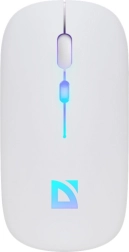 Ratón inalámbrico silencioso DEFENDER Touch, bluetooth + 2,4 GHz, RGB, blanco