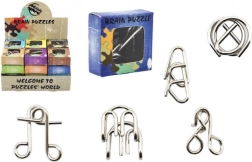 Rompecabezas metálico surtido en caja 5 × 5 cm