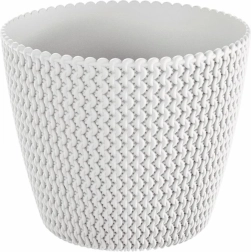 Maceta de plástico blanca SPLOFY 29,5 cm