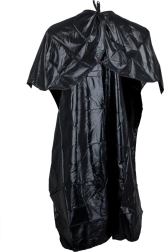 Capa de peluquería universal para teñir y cortar el cabello negra