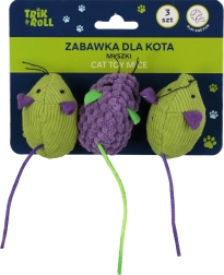 Juguete para gatos, ratoncitos - 3 unidades