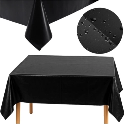 Mantel decorativo de lámina RUHHY negro 137 × 274 cm