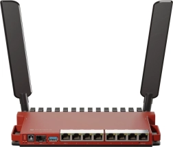Router Wi‑Fi 6 con antenas externas y conectividad completa
