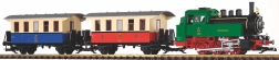 Set de inicio de tren de pasajeros Piko con locomotora de vapor BR 80