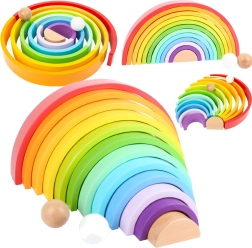 Arcoíris de madera apilable XL Montessori Small Foot