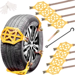 Fundas antideslizantes para nieve para neumáticos – set de 8 uds.