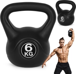 Kettlebell 6 kg MODERNHOME – kettlebell de plástico para fuerza y condición física