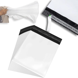 Polibags de mensajería blancos B3 400 × 500 mm, 50 uds – resistentes e impermeables
