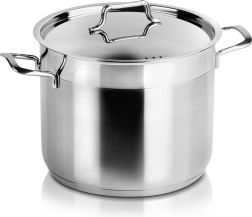 Olla de acero inoxidable con tapa ANETT 22 cm, 6,5 l
