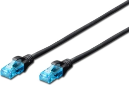 Cable patch U/UTP categoría 5e PVC 0,5 m negro